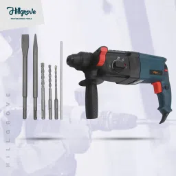 hillgrove HGCM251M1 26mm Hammer Drill Machine Forward/Reverse Rotation with Drill Chunk SDS Adapter,HSS+Wood+Masonry Bit Set for Making Holes in Metal/Wood/Concrete Hammer Drill image 2