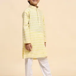Pro-Ethic STYLE DEVELOPER Boys Striped Sequinned Kurta with Pyjamas image 5
