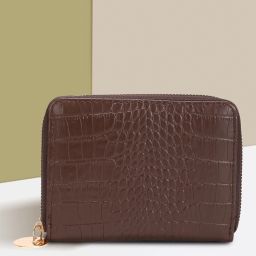 Women Brown Artificial Leather Wallet - Mini-image-24