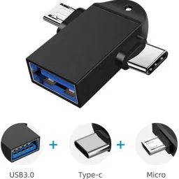 Crystonics USB Type C, Micro USB OTG Adapter image 2