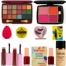 11-in-1 Makeup Combo Kit with blusher , eyeshadow , foundation, lipsticks & More-91