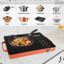 wegreet 2300 W Induction Cooktop Touch Panel, Push Button, Jog Dial image 5