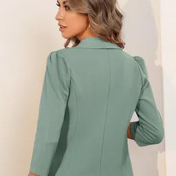 Kotty Shawl Collar Puff Sleeves Open Front Jacket image 5