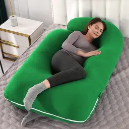Microfibre, Polyester Fibre Solid Pregnancy Pillow Pack of 1-image-26