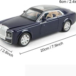 :24 Rolls Royce Sweptail Die cast Metal car Light & Sound-26