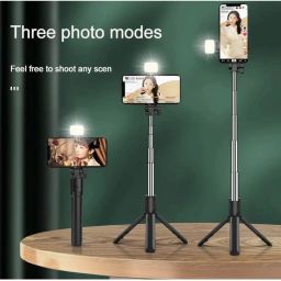 NKL Perfect Strong Selfie Stick Design with Light, Multi Purpose Use Bluetooth Remote_02 Bluetooth Selfie Stick-3