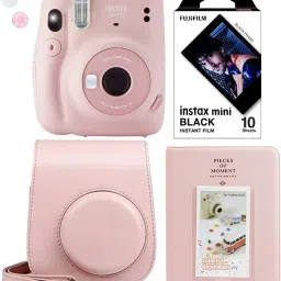 FUJIFILM Instax Mini 11 Instax Mini 11 Blush Pink Instant Camera with black border film, pouch and album Instant Camera-picture-19