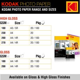 kodak High Gloss Photo Paper (1 x 100 sheets) 4R (4x6) 180 gsm Photo Paper image 5