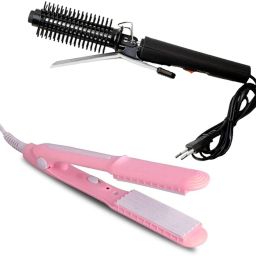 MARSELITE hair crimper and curler combo for Girls (Crimper+Curler) Electric Hair Styler-image-84
