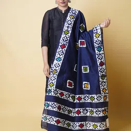 Unnati Silks Ethnic Motifs Block Printed Dupatta image 3