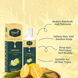 KISRA Set Of 2 Lemon Anti-Dandruff Shampoo With Neem - 100ml Each image 4