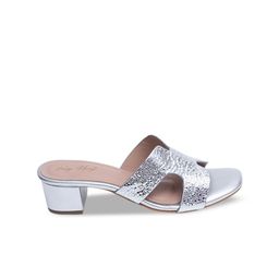 Dapper Feet-Fancy Nancy Textured H Strap Block Heels image 4
