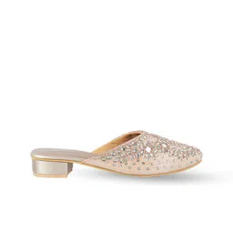 WALKWAY by Metro Embellished Pointed Toe Block Heel Mules image 2