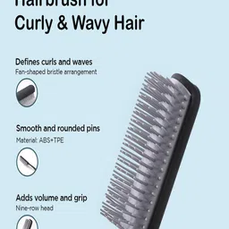 Kuber Industries Set of 2 Flexible Bristles Hair Brush With Paddle image 4