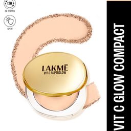 Lakme Makeup+Skincare VitC Superglow Skin Perfecting SPF20 Compact 8g - Ivory 10 image 5