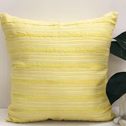 SLEEPY THREADS Yellow Set of 2 Square Cushion Covers image 5
