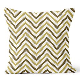 Encasa Homes White & Green Set of 5 Geometric Square Cushion Covers image 4
