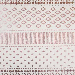 Ode & Cleo Rust & White 3-Pieces Embroidered Pure Cotton Square Cushion Covers image 3