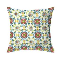 HOUZZCODE White & Green Set of 2 Abstract Square Cushion Covers image 3