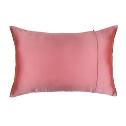 ANS Peach-Coloured 2 Pieces Self Designed Rectangle Cushion Covers image 5