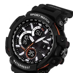 V2A Men Black Dial & Straps Analogue & Digital Multi Function Watch V2A-1708 image 3