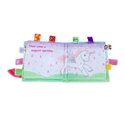 Baby Moo Infants Painted Pony Educational Learning 3D Cloth Book With Rustle Paper image 5