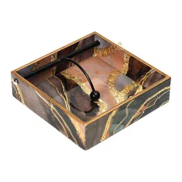 DULI Brown Printed MDF Wooden Tissues & Napkin Holder image 3