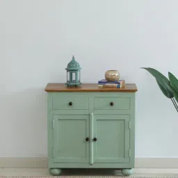 mudramark from pepperfry Joaquin Mango Wood Cabinet In Canary Green Finish-picture-45