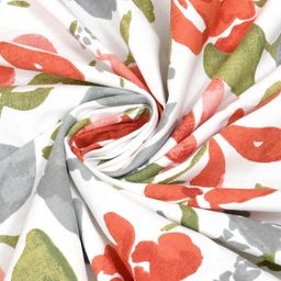 Trance Home Linen Red & White Printed Cotton Rectangular 4-Seater Table Cloth image 4