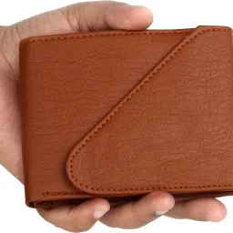 Men Casual Tan Artificial Leather Wallet - Mini-picture-3