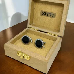Zitti Metal, Stainless Steel, Alloy, Brass, Silver Cufflink-image-59