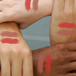 KINDED Set Of 2 Vitamin E Enriched Long Lasting Matte Liquid Lip Colour Lipstick 6 ml - Vermilion Red 03 & Rust Crust 05 image 5