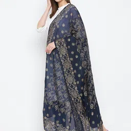 Clora Creation Ethnic Motifs Printed Dupatta With Gotta Patti image 2