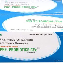 PRE-PROBIOTICS CEx Daily digestive dietary Fibres 60 Sachets of 5gm Each Cranberry Granules Powder-image-49