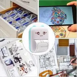 IMMUTABLE Portable Mini Printer Bluetooth Printer 2 roll bvg18 camera image 2