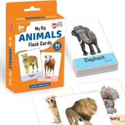 ANIMALS Flash Cards for Kids (32 Cards) | Fun Learning Toy for 2-6 years-25