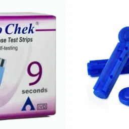 ASPEN Gluco Chek 9 Seconds 50 Sugar Testing Strips With 50 Lancets- 50 Glucometer Strips-24