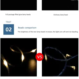wundervox 100 LEDs 10 m Multicolor Color Changing, Flickering, Steady String Rice Lights image 4