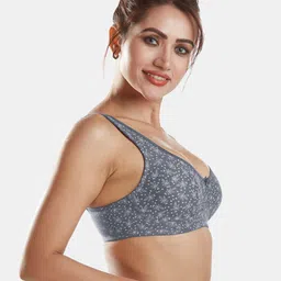 Sonari Pack Of 2 Grey & White Floral Bra image 4