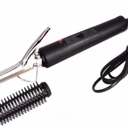 CIRCLESWAPS Iron Rod Brush Styler Hair Care Curler Curl Curling Straightener - Nova Hair Curler (Black & Silver) Electric Hair Curler-image-36