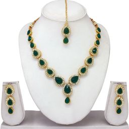 Alloy Green, White Jewel Set-image-2