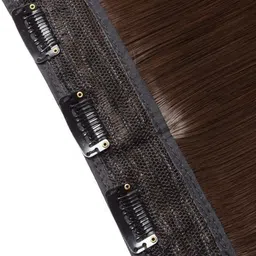 shiva 4CLIP BROWN 18 INCH Straight Extensions 1PC Hair Extension-picture-31