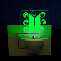 viyapaari BTS Army65 3D Illusion Plug Night LED Lamp with 7 Colors Changing Acrylic Table Lamp image 3