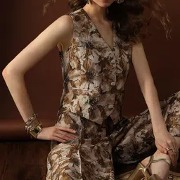 vero moda Floral Print Women Waistcoat-picture-2