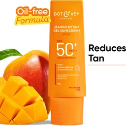 dot & key Sunscreen - SPF 50 PA++++ Mango Detan Gel oil free Sunscreen SPF 50 PA++++, reduces tan for all skin type-picture-31