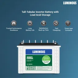 luminous Powersine 1100 Pure Sine Wave Inverter with SC 18060 150 Ah Tall Tubular Battery Pure Sine Wave Inverter image 3