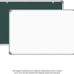 Non Magnetic Melamine 1.5x 2Ft Double sided Non Magnetic Writing boards1.5x 2Ft(white& green) Whiteboards-12