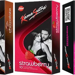 Chocolate, Strawberry And Dotted Flavoured Dotted Condom-image-81