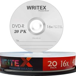 Writex DVD Recordable PACK 0F 20 SPINDLE CAKE BOX 4.7 GB-40