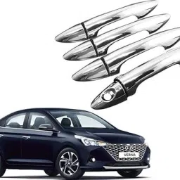 Chrome Door Handle COVER for Verna 2020-2023 Car Grab Handle Cover-image-4